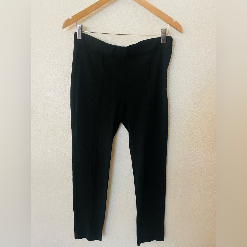 Everlane Charcoal Gray Trousers Stretch Ponte Side-Zip Pant Size 8